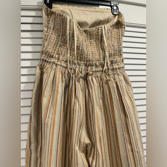 NWOT FP Roaming Shores strapless jumpsuit stripes barrel legs size‎ pocket XS - Picture 10 of 13